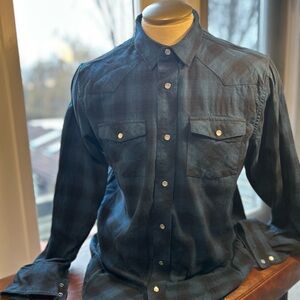 Men's Windriver Blue Plaid Shirt size medium